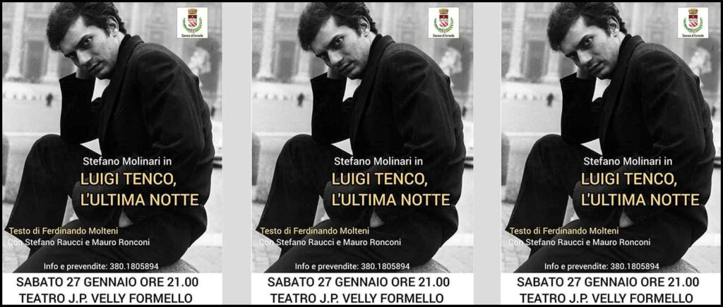 Teatro Velly 'Ultima Notte" Luigi Tenco.