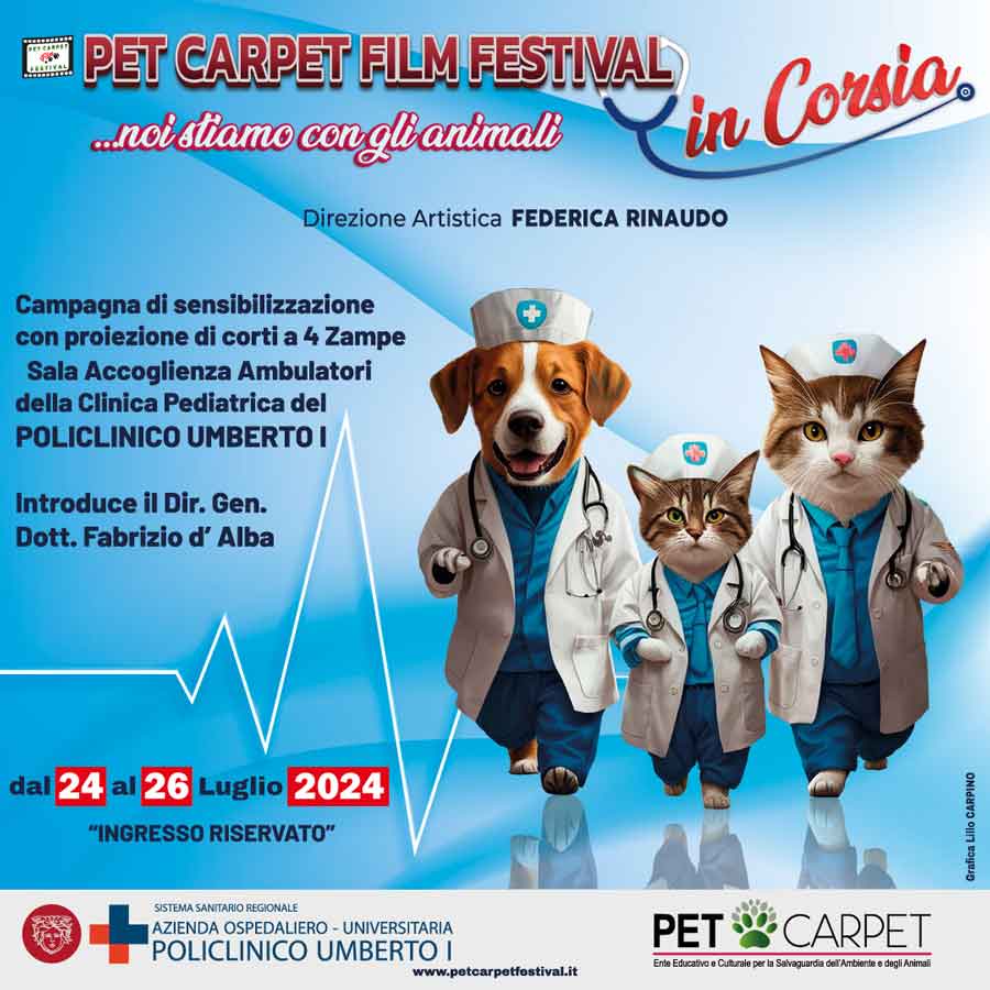 “Pet Carpet Film Festival in corsia al Policlinico