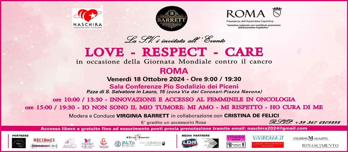 "LOVE – RESPECT – CARE” Giornata di Solidarietà e Prevenzione