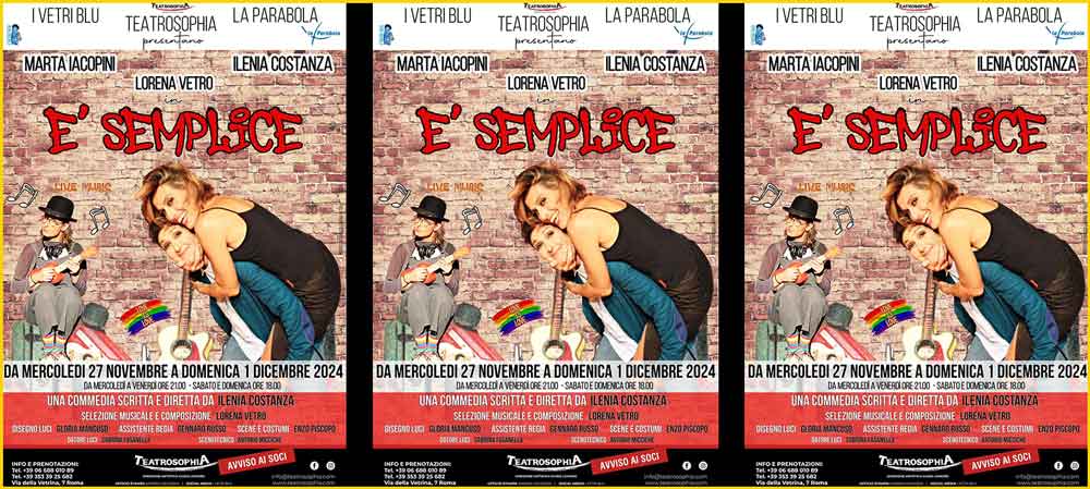 "È Semplice": La Commedia di Ilenia Costanza Torna a Teatrosophia